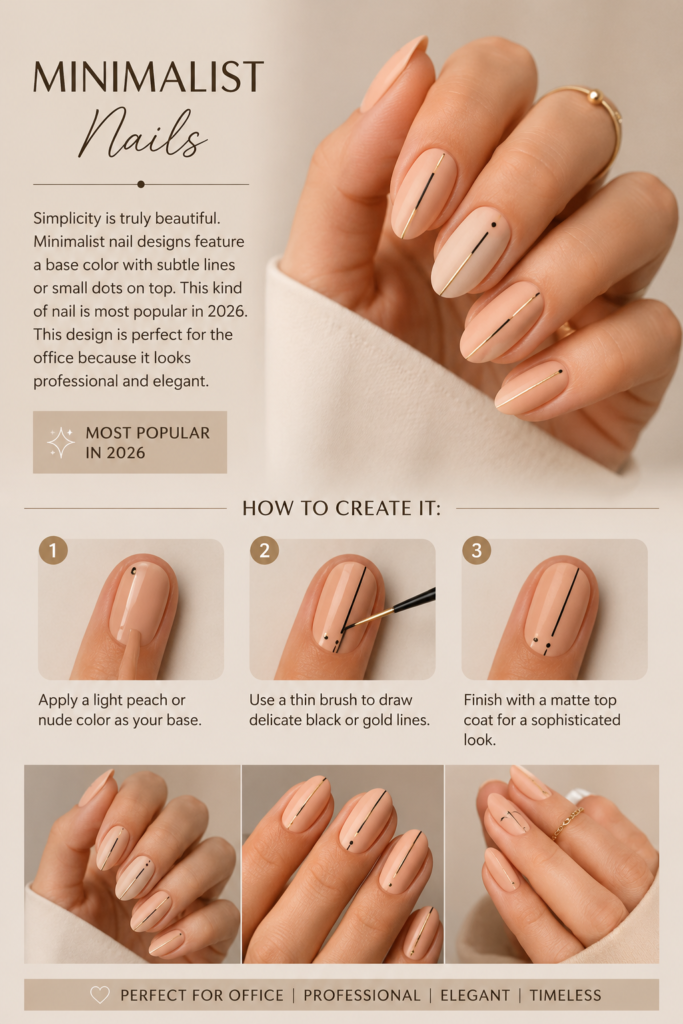 Most Beautiful Nail Art Ideas Trending in 2026 π
minimalist nails