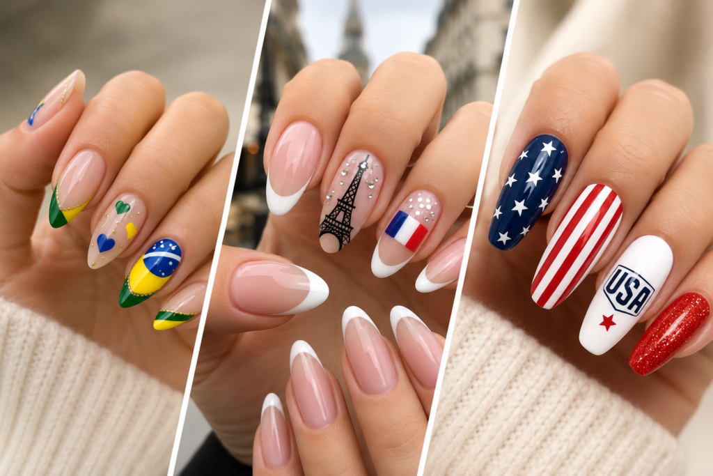 18 FIFA World Cup Nail Designs That Prove You're the Most Stylish Fan in the Stadium 18 fifa world cup nail