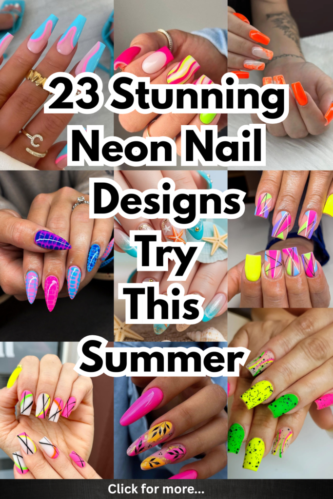 23 Stunning Neon Nail Designs That Will Make Your Hands Impossible to Ignore ✨ neon nail design