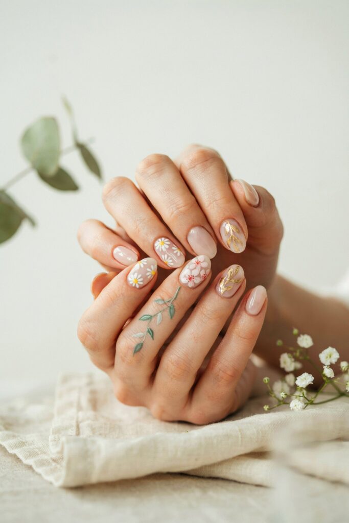 white nail idea