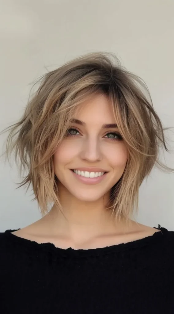 23 Shaggy Bob Hairstyles for Fine Hair and Round Faces That Add Instant Shape and Volume 13