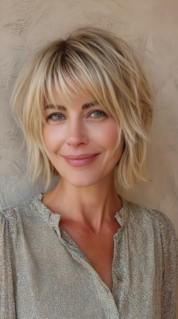 23 Shaggy Bob Hairstyles for Fine Hair and Round Faces That Add Instant Shape and Volume 22