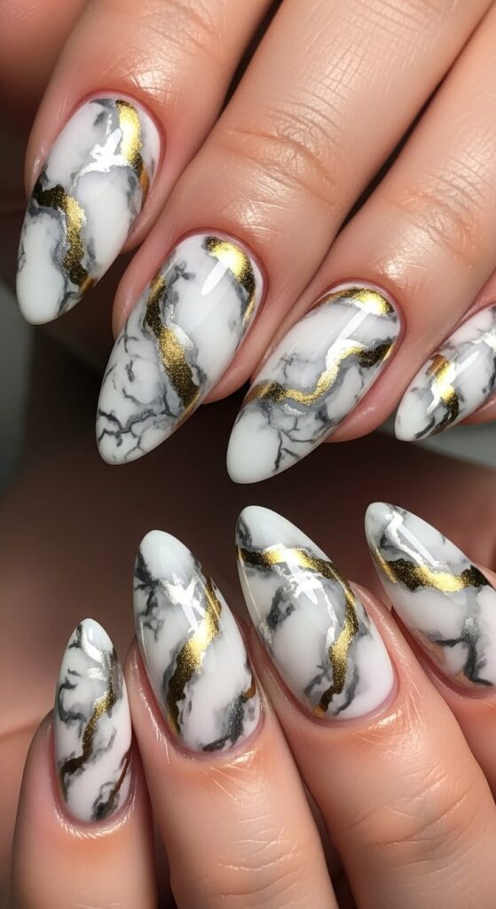 18 Mesmerizing Marble Nail Designs You Need to Pin Right Now (2026 Nail Trend Guide) 16