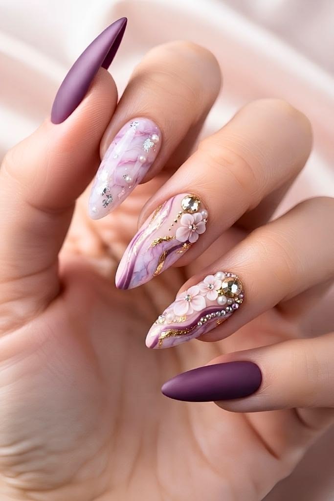 18 Mesmerizing Marble Nail Designs You Need to Pin Right Now (2026 Nail Trend Guide) 17