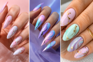 Home 18 marble nail ideas